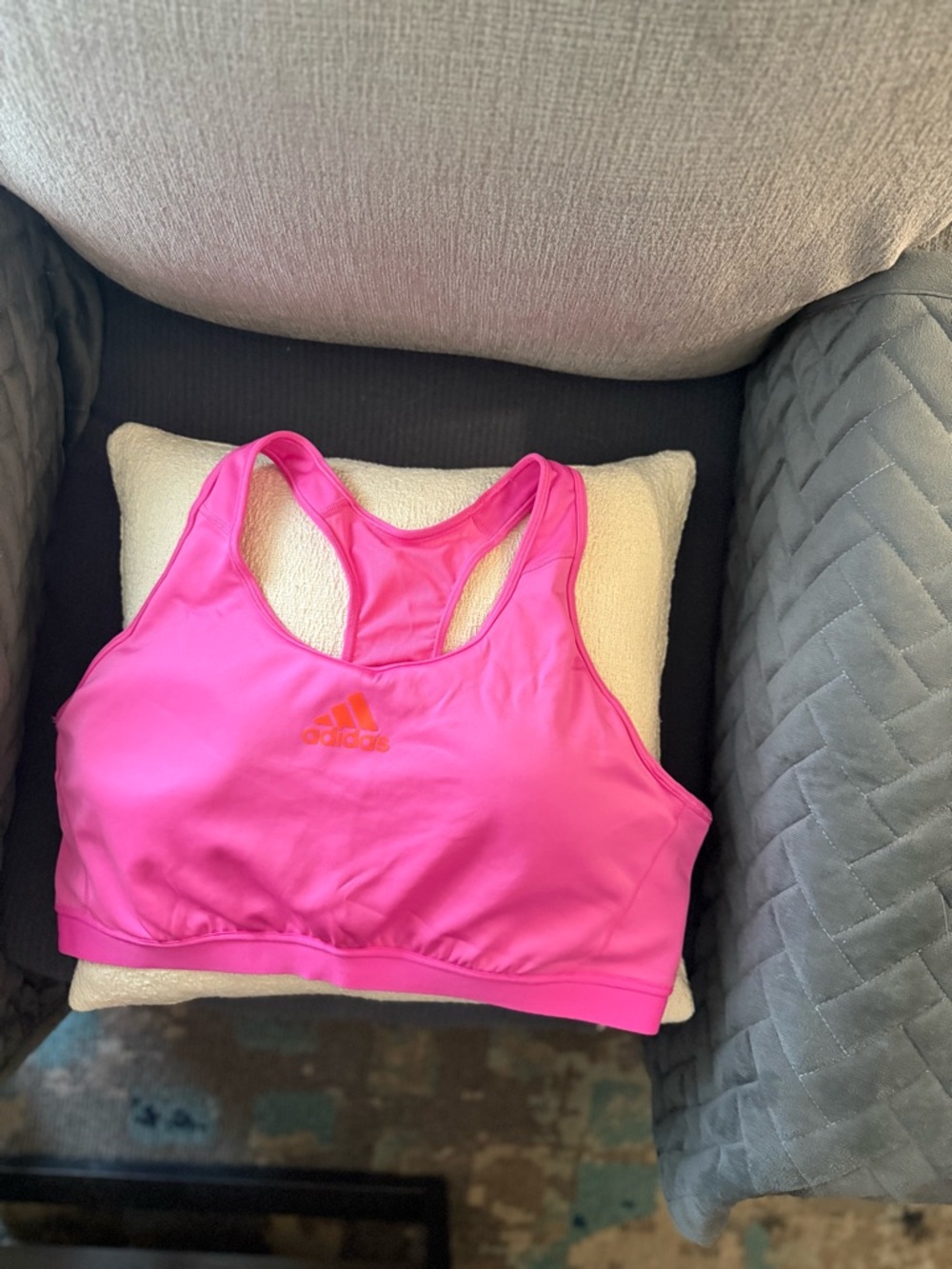 adidas Hot Pink Racerback Sports Bra
